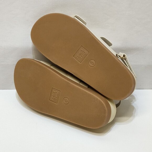 Time And Tru Dad Buckle Slingback Sandal Size 6 Bone Color Adjustable Strap NWT - Picture 7 of 9